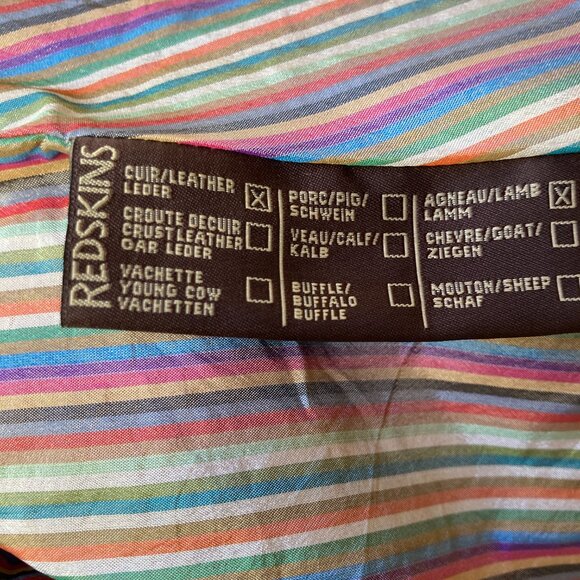 Vintage French Redskins Brown Patina Leather Jacket Size M Glove Soft Read! - Picture 14 of 16